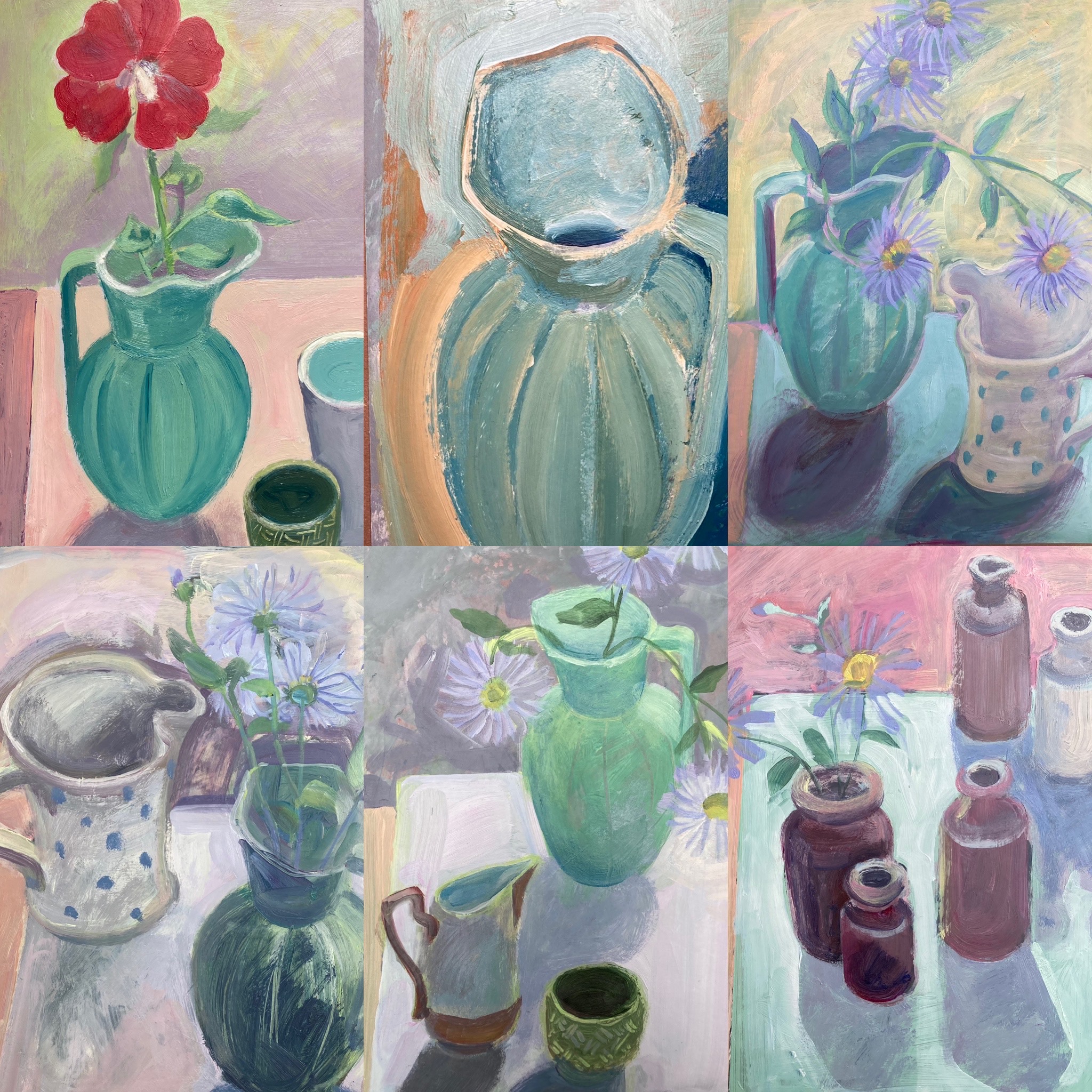 flowers and pots - A